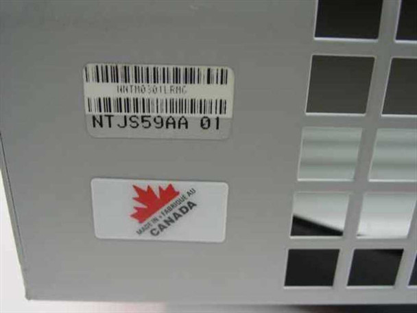 Nortel Passport NTJS59AA label close-up showing part number NTJS59AA 01 barcode and Made in Canada sticker