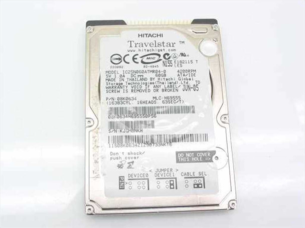 Hitachi IC25N060ATMR04-0 60.0GB 2.5" 9.5 mm 4200 RPM Laptop Hard Drive