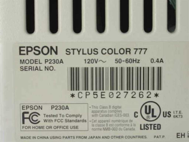 Epson P230A Stylus Color 777 printer
