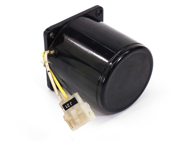 Oriental Motor 1989-344-Q1 induction motor – rear three-quarter view showing cylindrical body, flange mount, and 2-pin lead wire connector