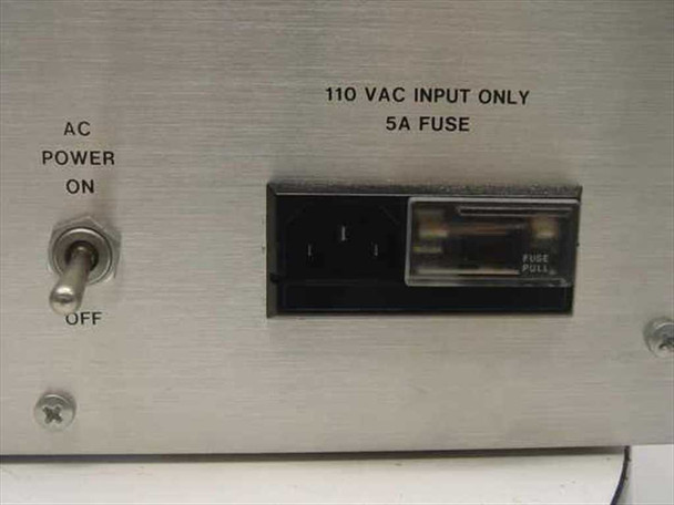 Perkin-Elmer Chamber 3 Control Panel – rear power inlet panel showing 110 VAC Input Only label, 5A fuse holder, IEC power inlet, and AC Power On/Off toggle switch