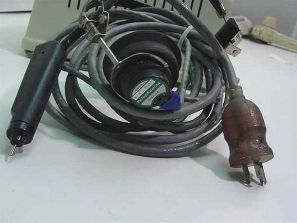 GSI 28 probe handpiece and coiled cable close-up showing probe tip, cable, and power plug