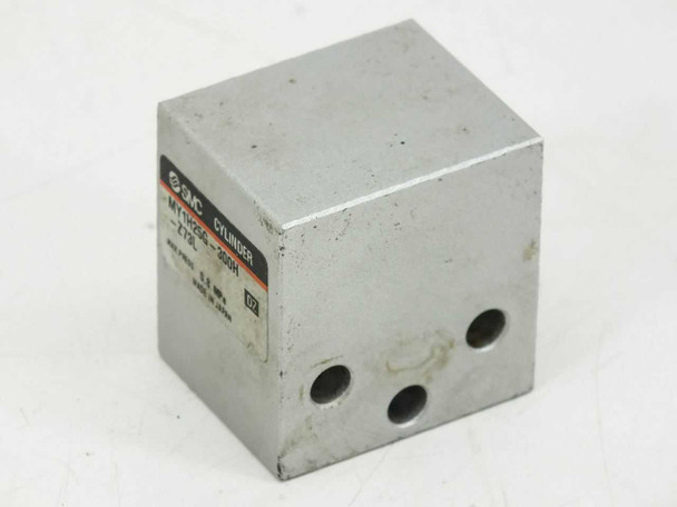 SMC MY1H25G-300H-Z73L cylinder – front-left angled view showing SMC label with model number and orange stripe