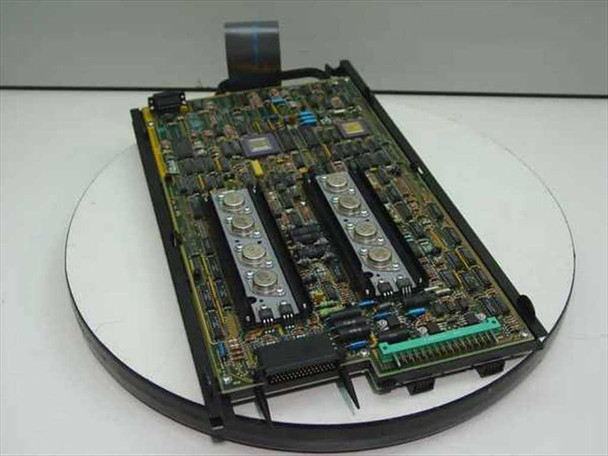 Digital DEC RA92 I/O R/W board front view showing multi-layer PCB with read/write channel modules and ribbon cable connector