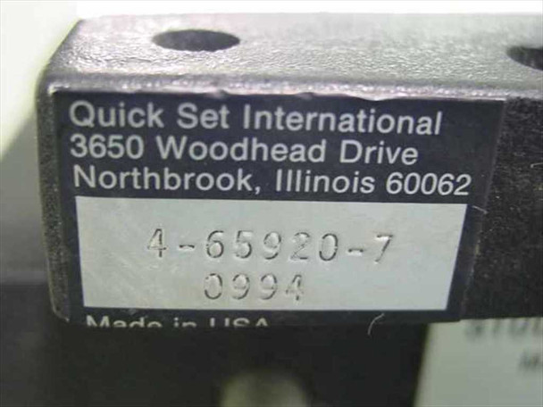 Quick Set International label on head sub-component – part number 4-65920-7, date code 0994, Northbrook Illinois, Made in USA