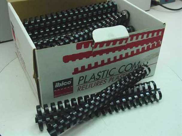 Ibico 15222 1" Black Plastic Binding Combs - 47 pcs