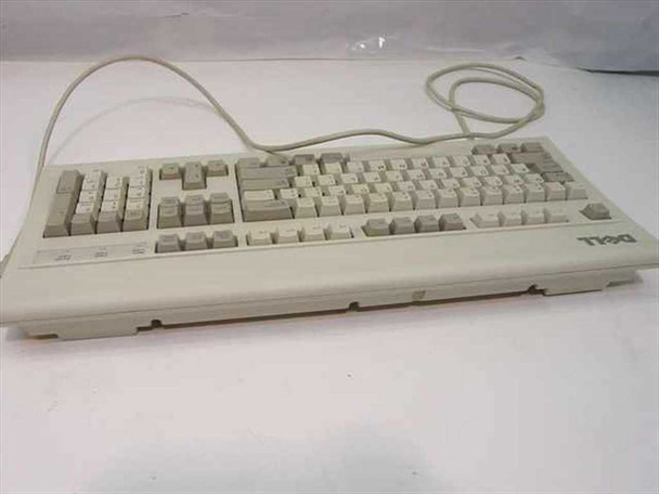 Dell AT101W 9772C keyboard right-side angled rear view showing profile and flip-out feet