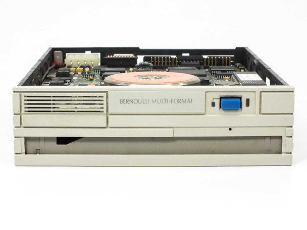 Iomega Beta 150A Bernoulli Multi-Format drive – front panel view showing drive face, slot, and blue eject button