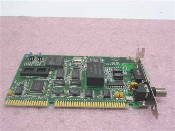 SMC 8013EPC ISA network card PCB rear view showing ISA edge connector and onboard chips