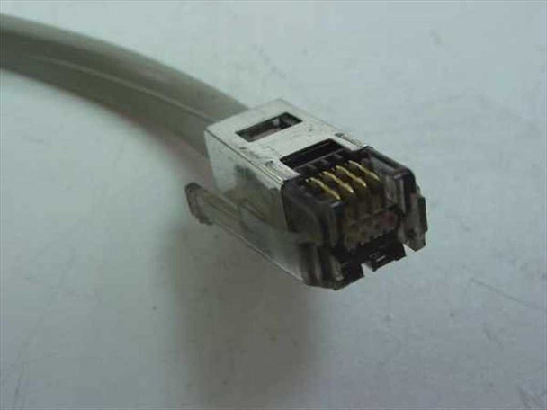4-pin AMP connector end of IBM 6316832 POS cash register cable, close-up