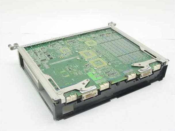 Silicon Graphics SGI IP30 030-0887-003 Octane System Board – top-down view of PCB showing multiple ICs, MIPS processor area, RAM socket array, and DVI-style I/O connectors