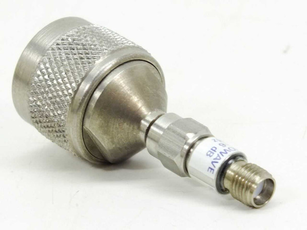 Midwest Microwave 292 Minipad Attenuator – side view showing SMA female connector and body