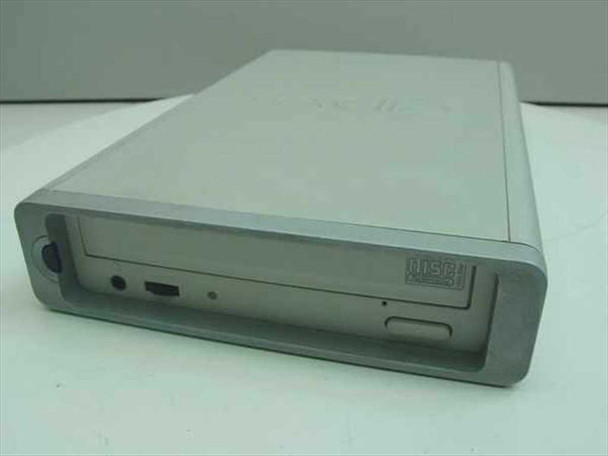 LaCie 107671 Ultra Speed CD-RW external FireWire drive – front and right side view showing disc tray, activity indicator, and eject button