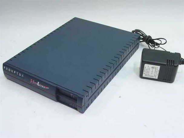 Promptus HotLink OA-100-3U ISDN IMUX multiplexer front-right angle view with included AC power adapter