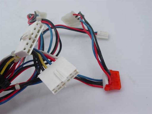 Delta Electronics DPS-145PB-4 145W power supply — close-up of output wiring harness showing multi-pin proprietary, Molex, and red Berg connectors