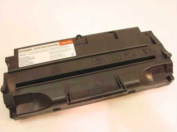 Lexmark 10S0150 E210 Print Cartridge – front angled view showing black toner body and label