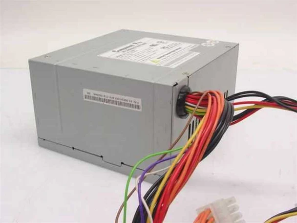 Component Pro ATX-250N 250W ATX switching power supply — three-quarter view showing gray metal housing and attached wire harness with Molex and ATX connectors