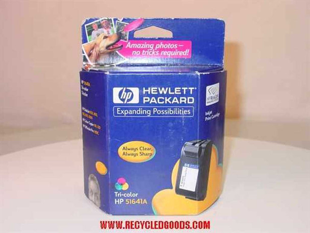 HP 51641A tri-color inkjet cartridge in original Hewlett-Packard retail box — front view