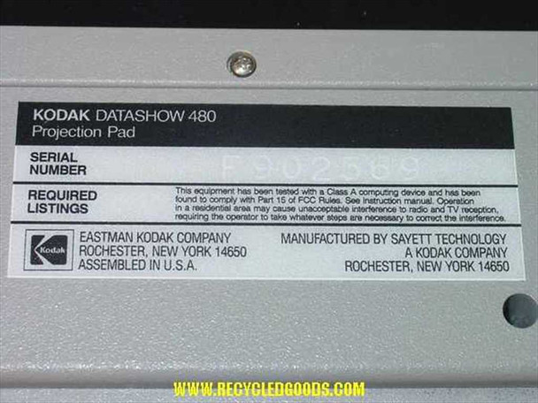 Kodak Datashow 480 Projection Pad