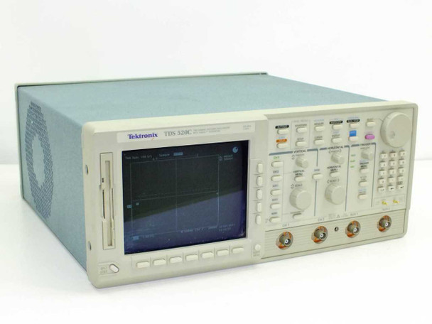 Tektronix TDS520C 500MHz digitizing oscilloscope – front panel three-quarter view showing display and controls