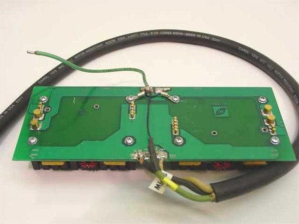 RO Associates DB28-24S-2 attachment plate — PCB underside view showing solder side, mounting holes, and cable harness connections