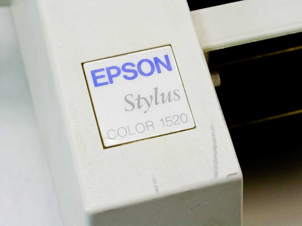 Epson Stylus Color 1520 model label close-up on printer body showing brand name and model designation