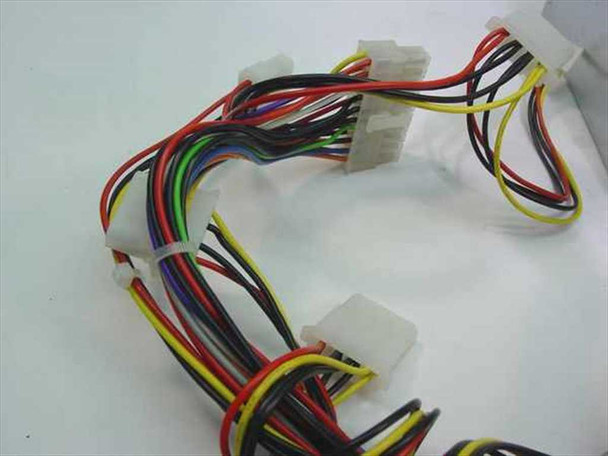 Turbolink ATX-250 power supply output cables and Molex drive connectors detail view