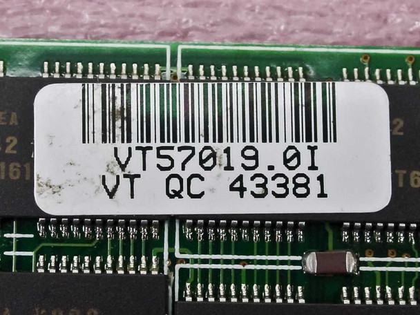 Visiontek VT57019 memory module barcode label — VT57019.OI and VT QC 43381 detail view