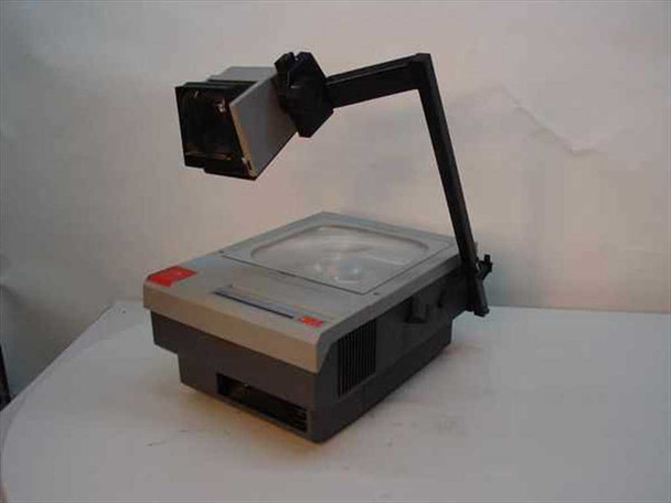 3M 905D Overhead Projector — left-side three-quarter view with folding projection arm and head assembly extended upright on white background