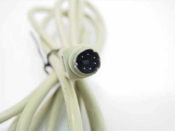 Second PS/2 6-pin mini-DIN male connector end close-up showing pin layout and beige cable jacket