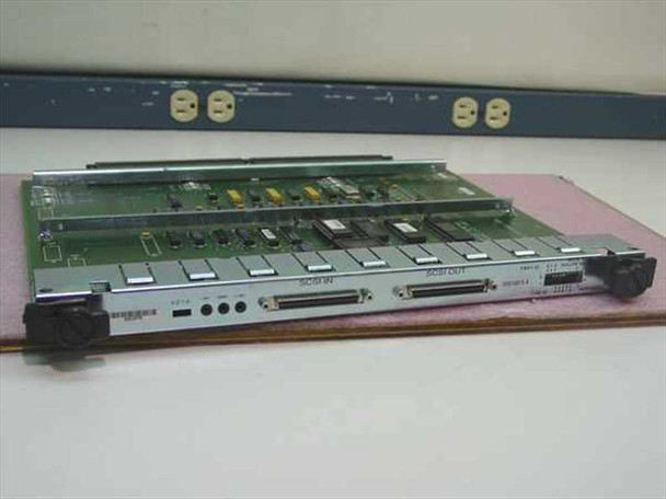 Sequent Computer Systems 1003-62615 A SCSI I/O board – angled front view showing SCSI IN and SCSI OUT connectors and DIP switches on faceplate