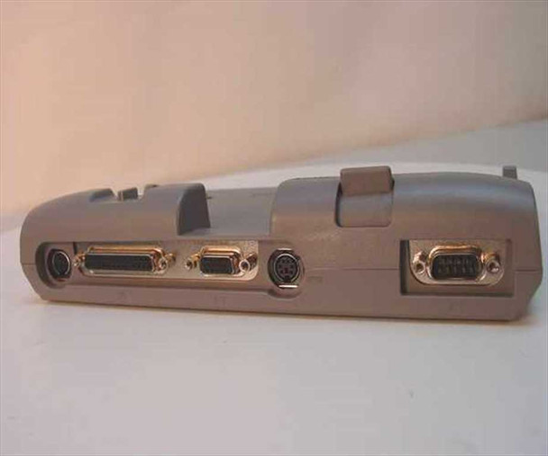 Toshiba PA2718U Port Replicator – rear port view showing PS/2, parallel DB25, serial DB9, and second PS/2 ports