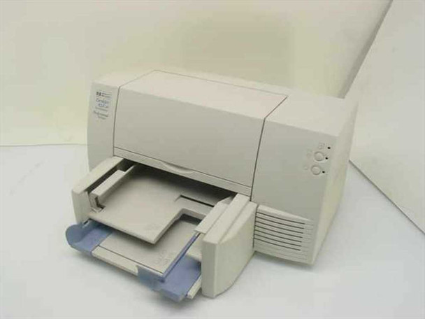 HP DeskJet 820Cxi C4531A color inkjet printer – front-left three-quarter view with paper trays extended