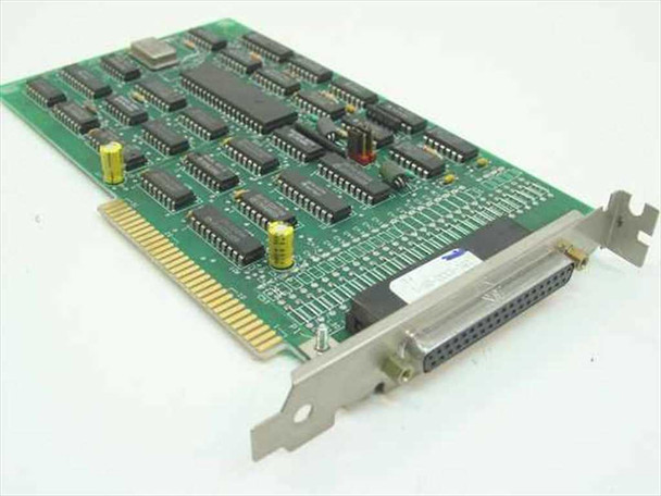 Zenith 85-3332-01 Parallel Serial ISA Card – angled top view showing 8-bit ISA edge connector and 37-pin D-sub bracket connector