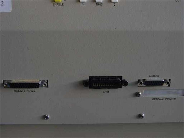 Sun Systems EC127 – interface connector panel showing RS-232/RS-422 port, GPIB connector, Analog output connector, and Optional Printer port