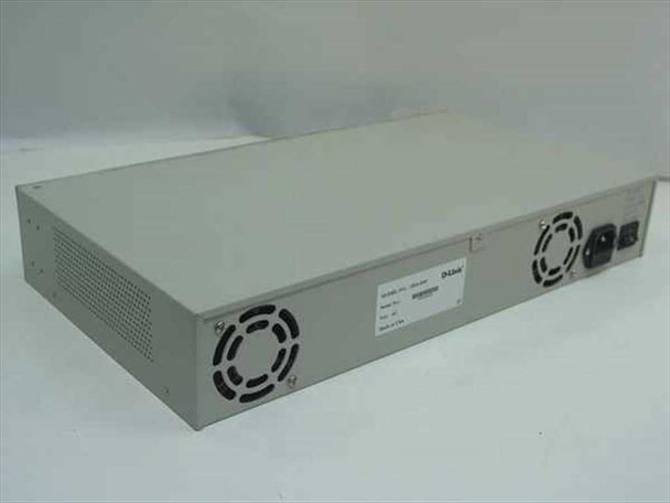 D-Link DES-2205 ProFAST – rear panel view showing dual cooling fans, IEC power inlet, and power switch