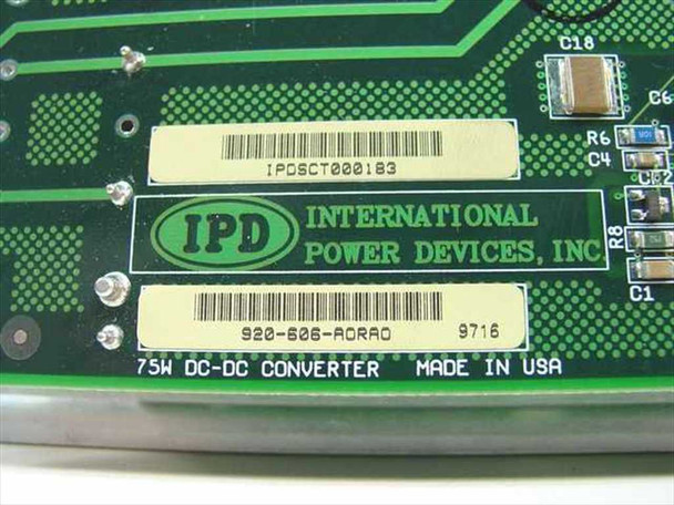 IPD International Power Devices 75W DC-DC converter label on Bay Networks 5328 PCB, part number 920-606-A0RA0