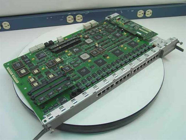 Bay Networks 5328 Ethernet Switch Host card 960-430-A — top view showing full PCB with multiple ICs and 24-port RJ45 faceplate