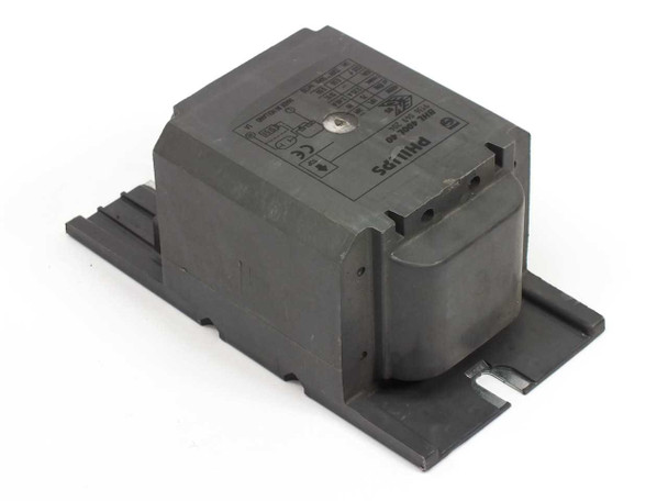 Philips BHL400L40 electromagnetic ballast – rear three-quarter view showing label area and mounting base