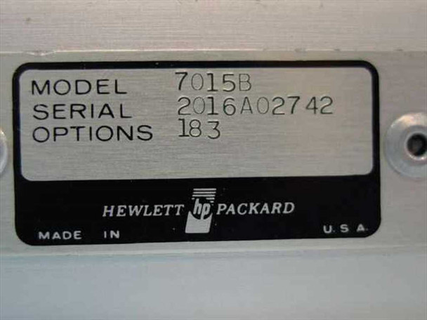 HP 7015B X-Y Chart Recorder - Pen Flatbed