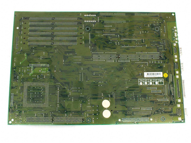 AT&T 008-0078254 motherboard — PCB underside (solder side) showing barcode label and board traces