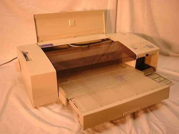 Epson Stylus Color 3000 P891A wide-format inkjet printer – front view with top cover open revealing print carriage rail and paper path