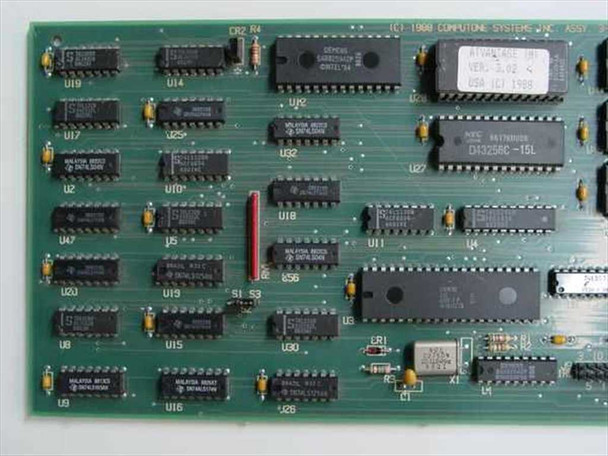 Computone ATvantage H PCB close-up — ICI-1000 board header, Siemens SAB82536P and NEC D43256C-15L chips visible