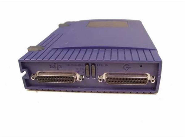 Iomega Zip 100 Z100S2 rear panel showing dual DB25 25-pin SCSI connectors and termination switch