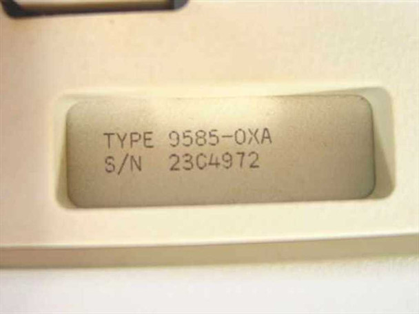 IBM PS/2 Model 85 type and serial number label showing Type 9585-0XA and S/N 23C4972