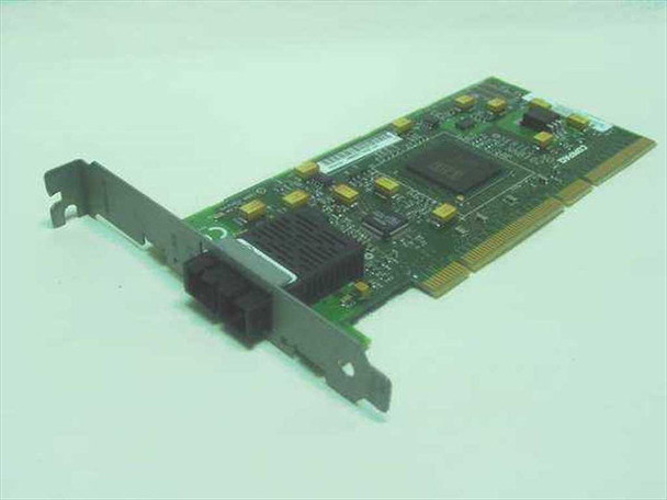 Compaq NC6134 102324-001 Gigabit Fiber PCI NIC – angled front view showing SC duplex port and PCI edge connector