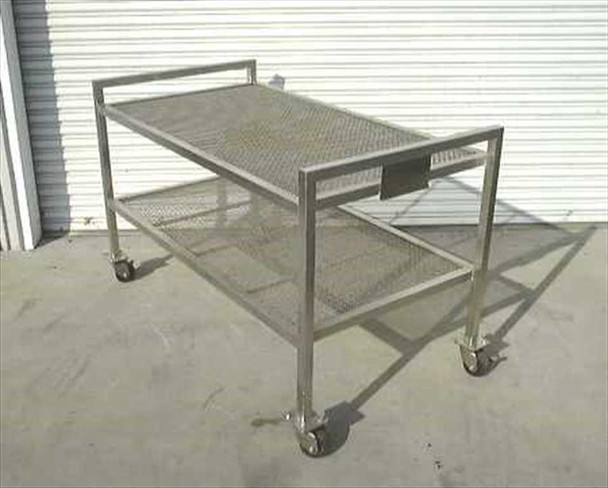 Generic Lab Cart Heavy Duty Stainless Steel Wire Mesh Lab Cart