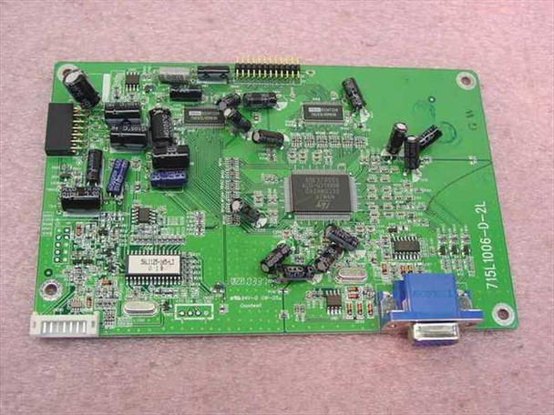 STMicroelectronics ADE3700SX LCD display engine PCB front view showing board reference 715L1006-D-2L and VGA connector