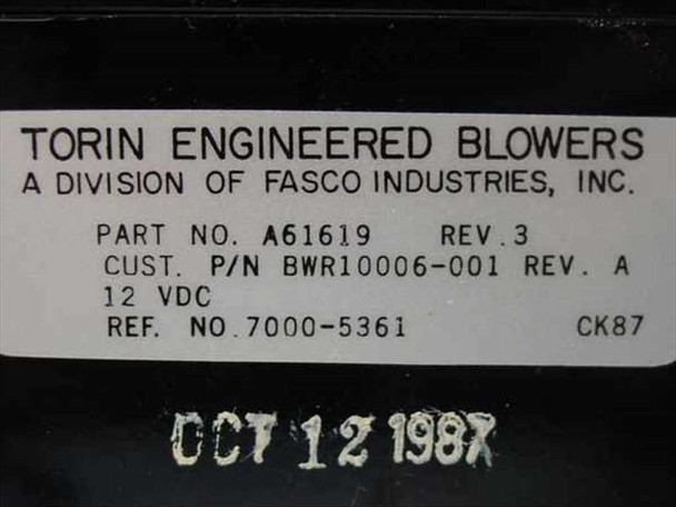 Torin Engineered Blowers A61619 12 Volt Blower Exhaust Fan