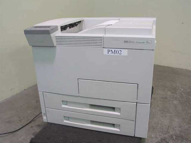 HP LaserJet 5Si MX C3166A laser printer — front right three-quarter view showing two paper input trays and top output bin